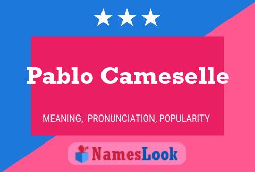 Pablo Cameselle Name Poster