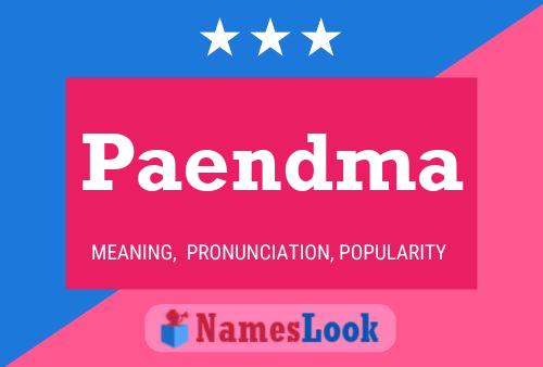 Paendma Name Poster