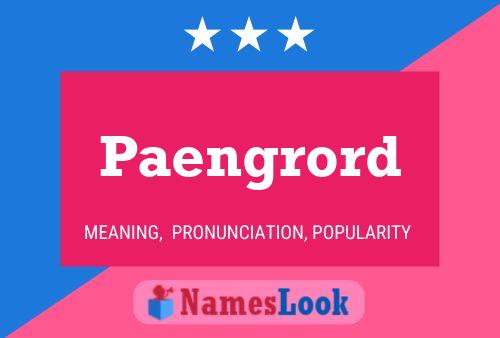 Paengrord Name Poster