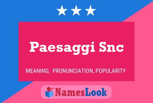 Paesaggi Snc Name Poster