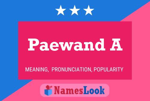 Paewand A Name Poster