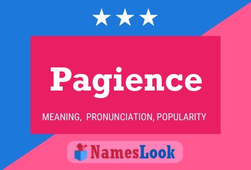 Pagience Name Poster