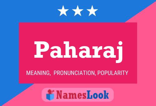 Paharaj Name Poster