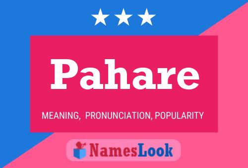 Pahare Name Poster