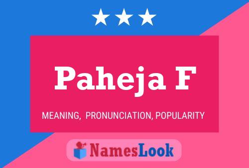 Paheja F Name Poster