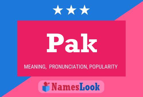 Pak Name Poster