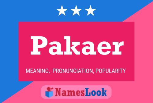 Pakaer Name Poster