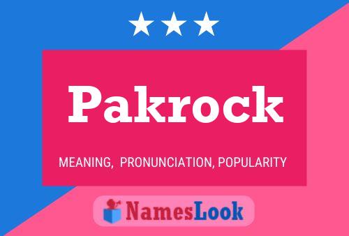 Pakrock Name Poster