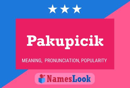 Pakupicik Name Poster