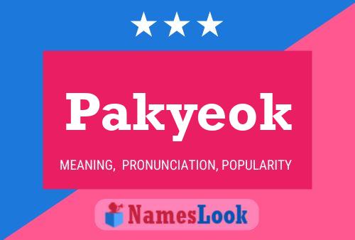 Pakyeok Name Poster