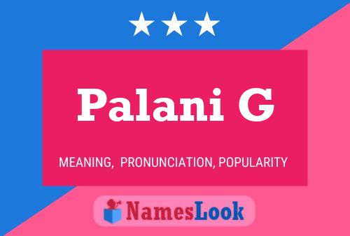 Palani G Name Poster