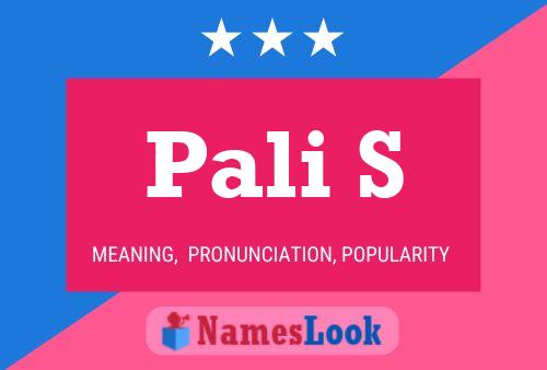 Pali S Name Poster