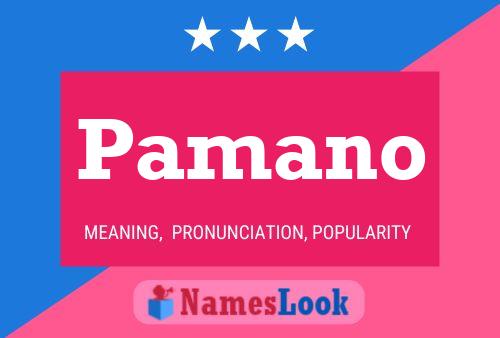 Pamano Name Poster