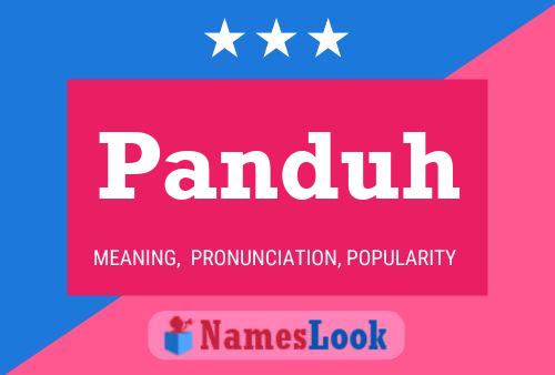 Panduh Name Poster