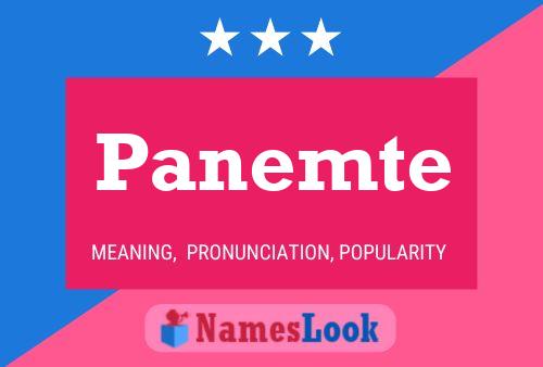 Panemte Name Poster