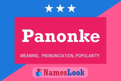 Panonke Name Poster