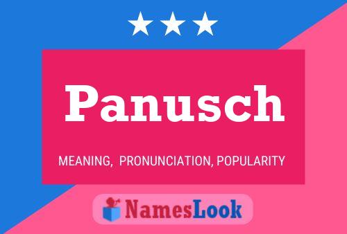 Panusch Name Poster