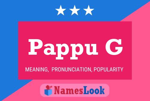 Pappu G Name Poster