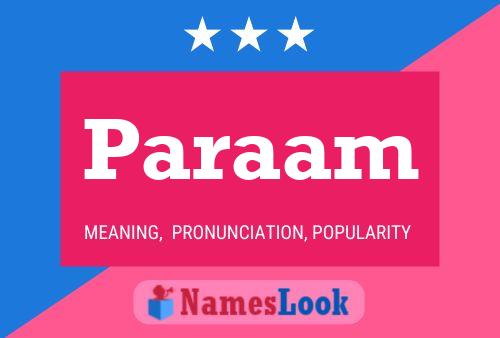 Paraam Name Poster