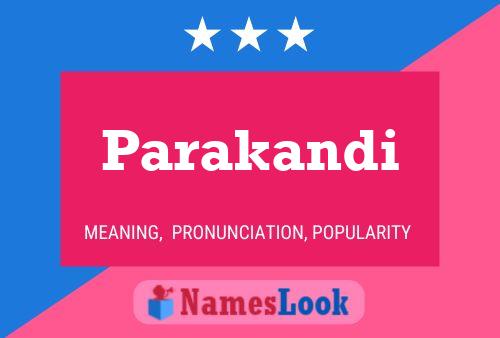 Parakandi Name Poster