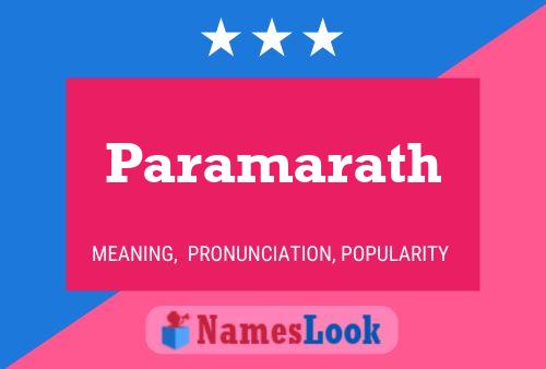 Paramarath Name Poster