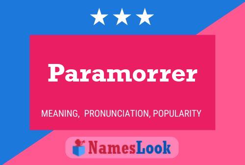 Paramorrer Name Poster