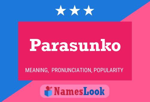 Parasunko Name Poster