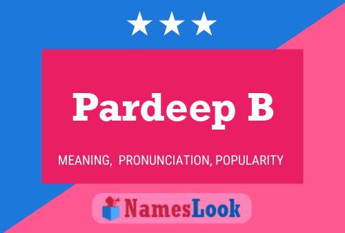 Pardeep B Name Poster