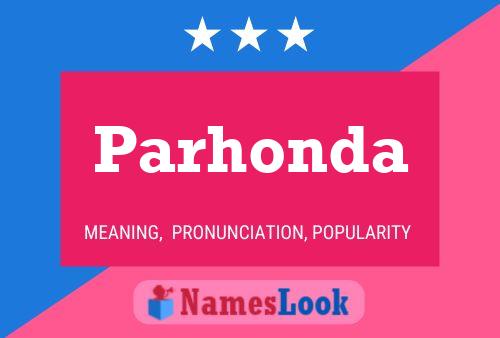 Parhonda Name Poster