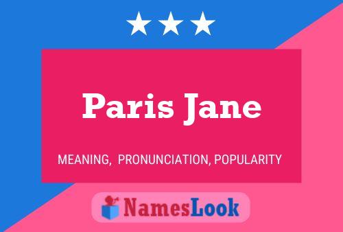 Paris Jane Name Poster