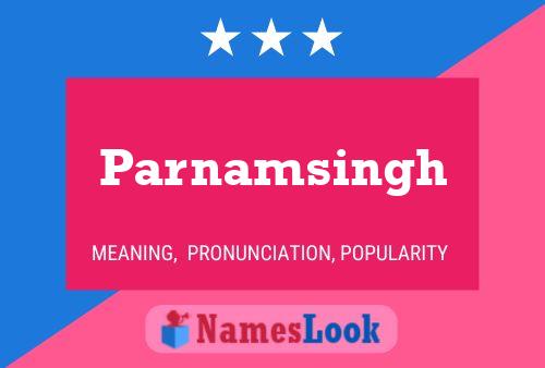 Parnamsingh Name Poster