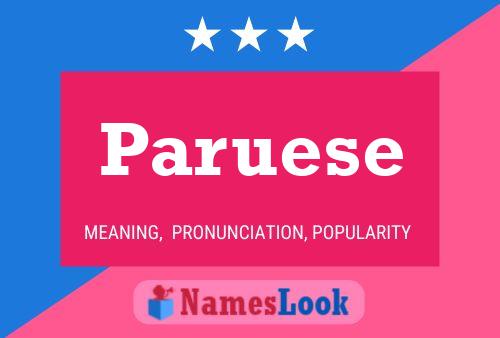 Paruese Name Poster