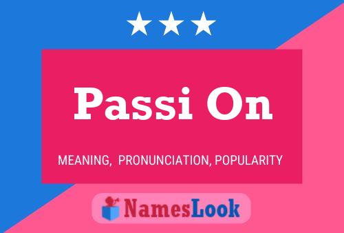 Passi On Name Poster