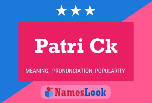 Patri Ck Name Poster