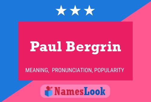 Paul Bergrin Name Poster