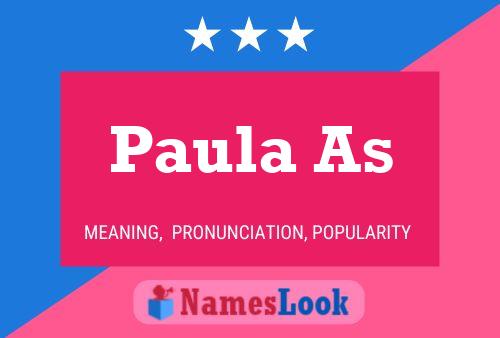 Paula As Name Poster