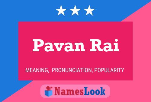 Pavan Rai Name Poster