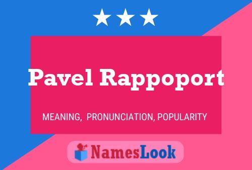 Pavel Rappoport Name Poster