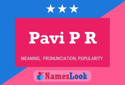 Pavi P R Name Poster