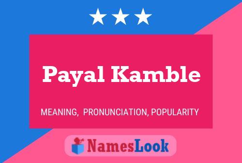 Payal Kamble Name Poster