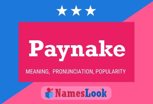 Paynake Name Poster