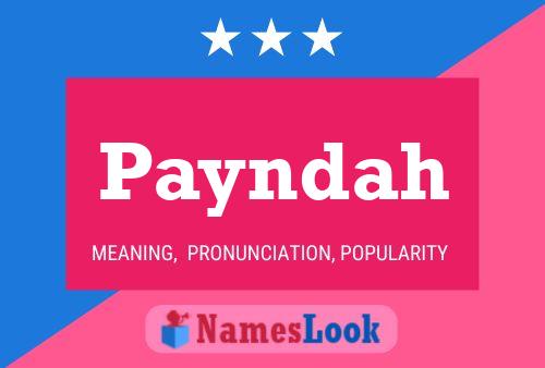 Payndah Name Poster