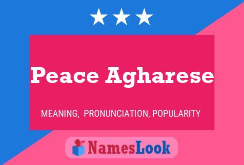 Peace Agharese Name Poster