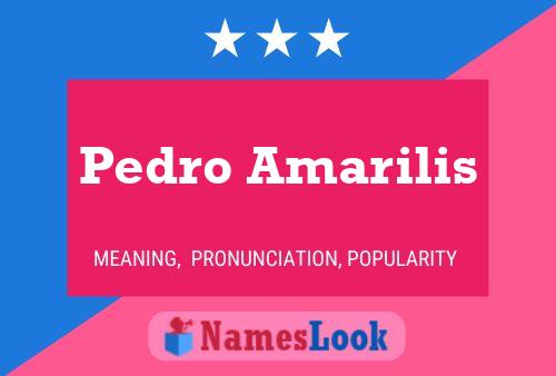 Pedro Amarilis Name Poster