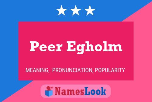 Peer Egholm Name Poster