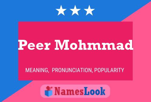 Peer Mohmmad Name Poster