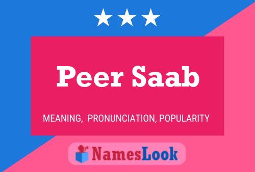 Peer Saab Name Poster