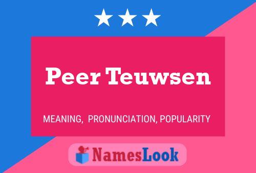 Peer Teuwsen Name Poster