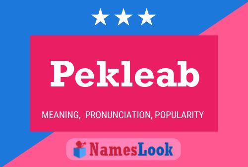 Pekleab Name Poster