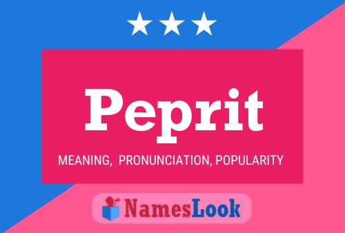 Peprit Name Poster